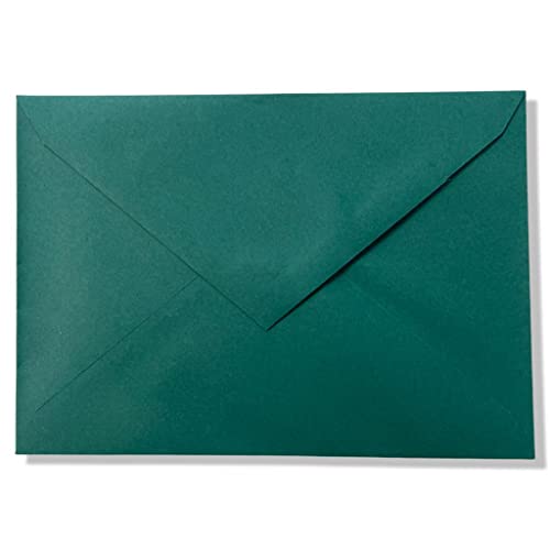 Luxus-Briefumschläge, C6, 162 x 114 mm, 100 g/m², 16,2 x 11,4 cm, Dunkelgrün, 1000 Stück von RS C&C