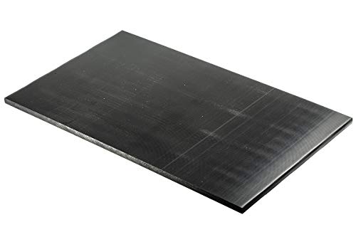RS PRO POM Kunststoffplatte, Schwarz, 10mm x 300mm x 500mm / 1.41g/cm³ bis +100°C, Voll von RS PRO