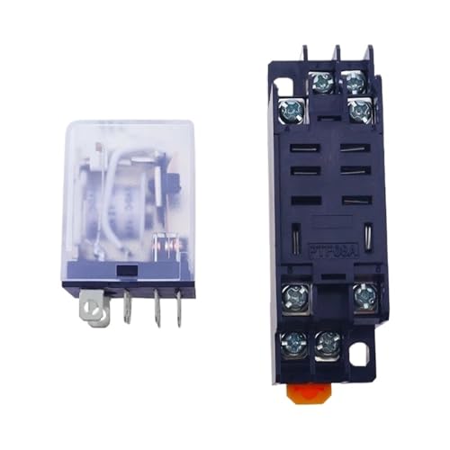 1Set AC/DC 6V 12V 24V 36V 48V 110V 220V 380V Coil Power Relay LY2NJ DPDT 8 Pin HH62P JQX-13F With Socket Base(DC,48V) von RTCVHJF