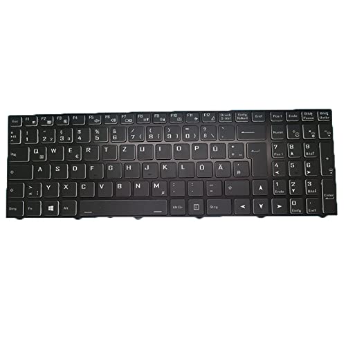 RTDPART Laptop Backlit -Tastatur für Clevo NK50KH NK50KJ NK50KK NK50S5 NK50SZ NK60KH NK60KJ NK60KK NK70KH NK70KJ NK70KK DNAUS GR Schwarz Frame von RTDPART