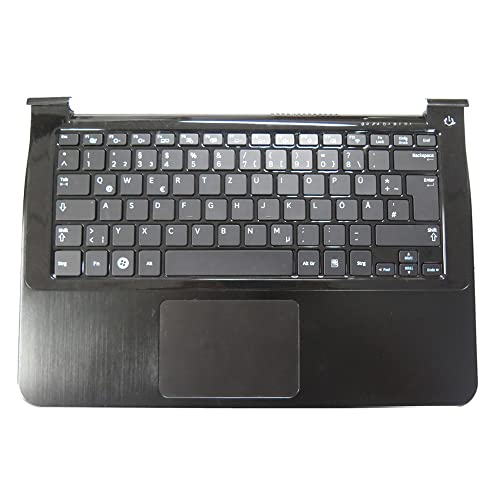 RTDPART Laptop PalmRest & Tastatur für Samsung NP900X3A 900X3A Deutschland GR BA75-02899C BA59-02906C mit Lautsprecher Hintergrundbeleuchtung TouchPad Schwarz Neu von RTDPART