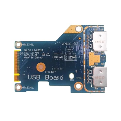 RTDPART Laptop-USB-Board für Dell G15 5510 5511 (2021) GDL55 LS-K663P 0TR4T5 TR4T5 Anwendbar auf Grafikkarte 3060 Neu von RTDPART