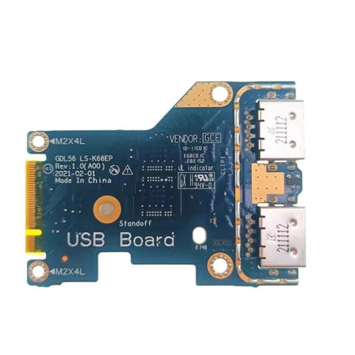 RTDPART Laptop-USB-Platine für Dell G15 5515 Ryzer Edition (2021) GDL56 LS-K66EP 05VN7D 5VN7D Anwendbar auf Grafikkarte 3050 3050Ti Neu von RTDPART