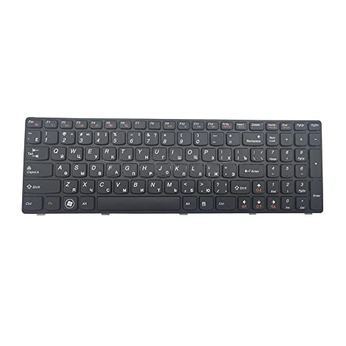 Laptop-Tastatur für Lenovo Z560 Z560A Z565 Z565A G570 G575 Russland RU mit schwarzem Rahmen von RTDpart