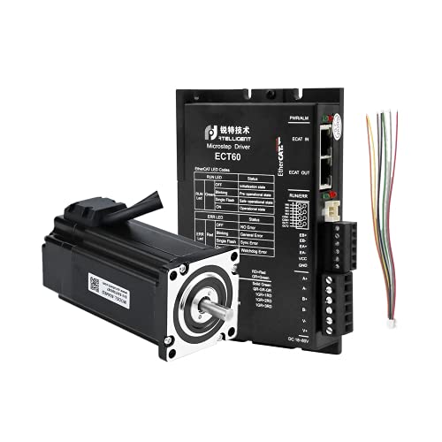 RTELLIGENT 1 Set Nema 24 EtherCAT Closed Loop 4NM Schrittmotor und Treiber Hybrid 571oz.in Bipolare EtherCAT Kommunikation entspricht dem CiA402 Standard von RTELLIGENT