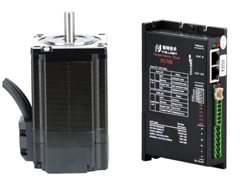 RTELLIGENT Nema 23 EtherCAT Feldbus Treiber mit Motor ECT60 + 57AM23ED Closed Loop 2NM Bipolar 97 mm Länge Entspricht der CiA402-Standard Spannung von 24-80 V DC für CNC Maschinen RTELLIGENT Nema 23 EtherCAT Feldbus Treiber mit Motor ECT60 + 57AM23ED Closed Loop 2NM Bipolar 97 mm Länge Entspricht der CiA402-Standard Spannung von 24-80 V DC für CNC Maschinen von RTELLIGENT