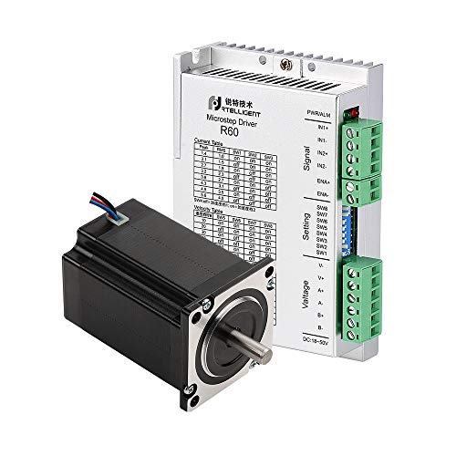 RTELLIGENT Nema 23 Schrittmotor und Treiber Kit 2.2NM 57x57x80mm Größe 8mm Welle Hybrid Digital 1.4-5.6A Stromversorgung für CNC Laser Maschine von RTELLIGENT