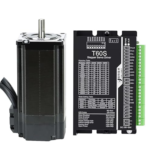 Rtelligent 1 Set Schrittmotor und Treiber-Kit T60 + 57A2EC Nema 23 Closed Loop 2.0NM Bipolarer Hybrid 8 mm Welle 97 mm Motorlänge 1000 Encoderauflösung 24-50 V Gleichspannung für 3D-Druck Rtelligent 1 Set Schrittmotor und Treiber-Kit T60 + 57A2EC Nema 23 Closed Loop 2.0NM Bipolarer Hybrid 8 mm Welle 97 mm Motorlänge 1000 Encoderauflösung 24-50 V Gleichspannung für 3D-Druck von RTELLIGENT