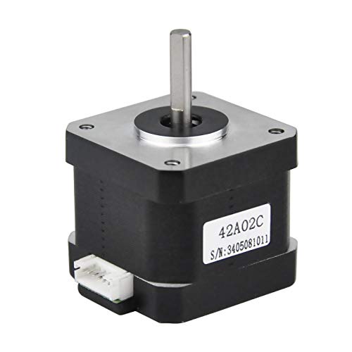 Rtelligent 42A02C Schrittmotor 2 Phasen Nema 17 Arduino Mini Stepping 42 Ncm 1,5 A Strom 38 mm Länge Bipolar 4,5 mm Welle mit 30 cm Kabel für 3D-Druck (42A02C-XH2.54, 1) von RTELLIGENT