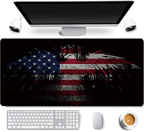31.5"x11.8" Cool Non-Slip Rubber Extended Large Game Mouse Pad Computer Keyboard Mouse Mat PC Accessories (USA Eagle) von RTGGSEL