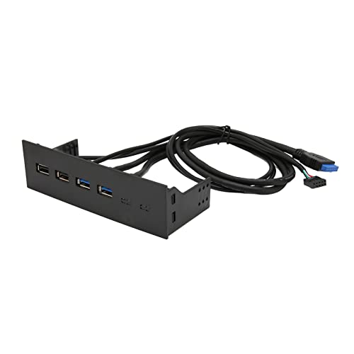 USB-Frontpanel-Hub, 5,25 Zoll USB 3.0-Frontpanel-Hub Breite Kompatibilität 19-Pin High Speed ​​für PC von RTLR