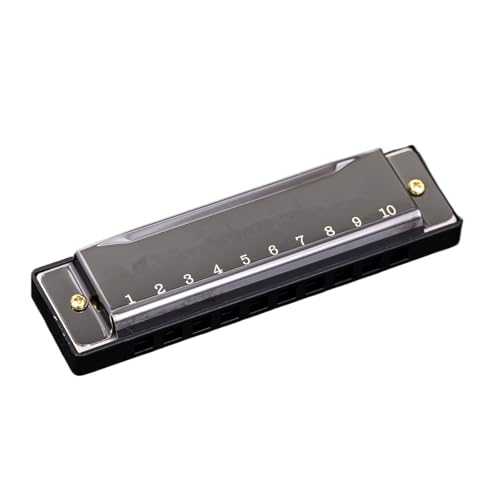 10 Loch 10 Noten C Mundharmonika Geeignet Für Anfänger Und Erwachsene(Black) von RTNGFHYT
