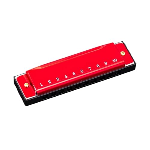 10 Loch 10 Noten C Mundharmonika Geeignet Für Anfänger Und Erwachsene(Red) von RTNGFHYT