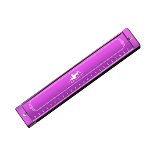 24 Loch C Tonart Polyphone Diatonische Mundharmonika Langlebig(R4 Purple) von RTNGFHYT