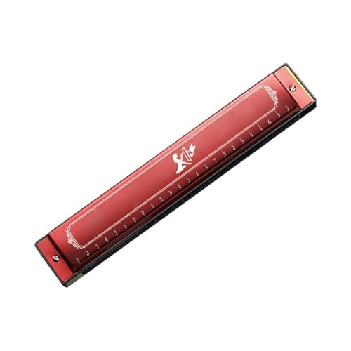 24 Loch C Tonart Polyphone Diatonische Mundharmonika Langlebig(R4 Red) von RTNGFHYT