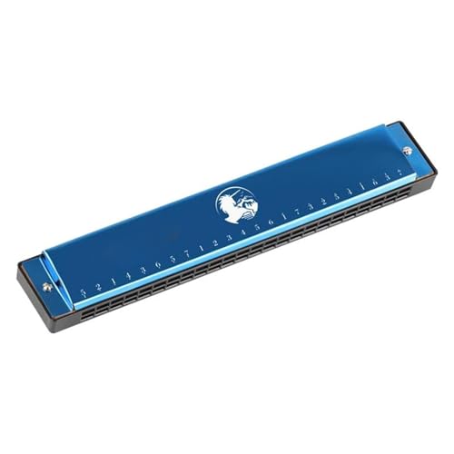 24 Loch C Tonart Polyphone Diatonische Mundharmonika Langlebig(Voice Blue) von RTNGFHYT