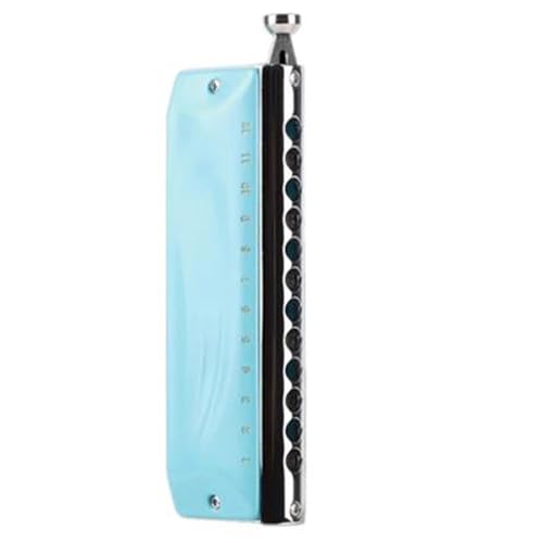 Professionelle Chromatische Mundharmonika C Tonart 12 Löcher 48 Töne(Blue) von RTNGFHYT