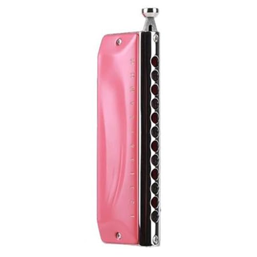Professionelle Chromatische Mundharmonika C Tonart 12 Löcher 48 Töne(Pink) von RTNGFHYT