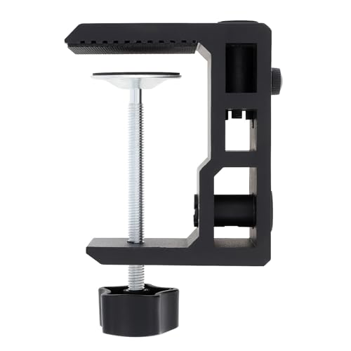 RTNLIT Robuste Tischklemme für 1,27 cm (1/2 Zoll) Mikrofonarm; große Metall-Tischhalterung; Mikrofon-C-Klemme, passend für bis zu 8,4 cm Desktop-Stärke von RTNLIT