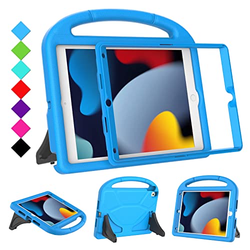 RTOBX Kinder-Schutzhülle für iPad 10.2 & 10.5, iPad 9./8./7. Generation 10,2 Zoll 2021 2020 2019 Hülle mit Displayschutzfolie, iPad Air 3rd Gen/Pro 10,5 Zoll Schutzhülle mit Griff Ständer, Blau RTOBX Kinder-Schutzhülle für iPad 10.2 & 10.5, iPad 9./8./7. Generation 10,2 Zoll 2021 2020 2019 Hülle mit Displayschutzfolie, iPad Air 3rd Gen/Pro 10,5 Zoll Schutzhülle mit Griff Ständer, Blau von RTOBX