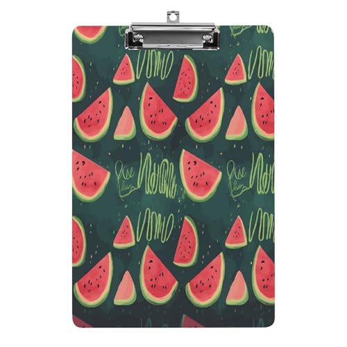 Acryl-Klemmbrett, 32,5 x 21,6 cm, lustig in einer Melone, Druck-Aktenbrett, niedlich, mit niedrigem Profil-Clip für Bürobedarf von RTSEBVN