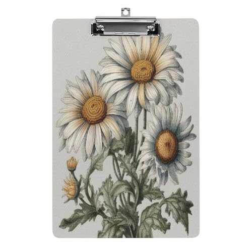 Acryl-Klemmbrett, 32,5 x 21,6 cm, lustige drei Gänseblümchen, Druck-Dateibrett, niedlich, mit niedrigem Profil-Clip für Bürobedarf Acryl-Klemmbrett, 32,5 x 21,6 cm, lustige drei Gänseblümchen, Druck-Dateibrett, niedlich, mit niedrigem Profil-Clip für Bürobedarf von RTSEBVN