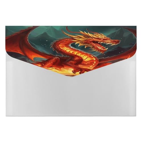 Dokumentenmappen, tragbar, King in Fire Druck-Datei-Aufbewahrungstasche, robuster Ordner, Organizer für Zuhause oder Büro Dokumentenmappen, tragbar, King in Fire Druck-Datei-Aufbewahrungstasche, robuster Ordner, Organizer für Zuhause oder Büro von RTSEBVN