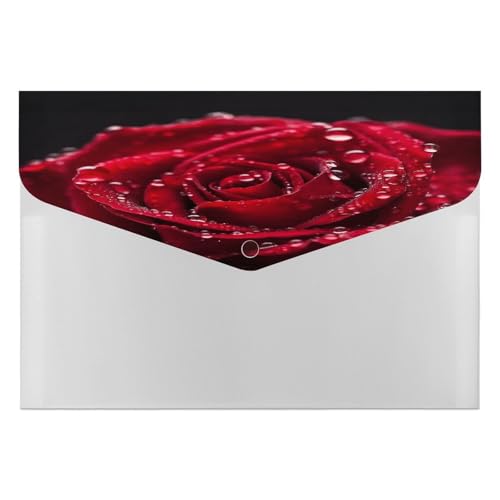 Dokumentenmappen, tragbar, rote Rose, Druck-Datei-Aufbewahrungstasche, robuster Ordner, Organizer für Zuhause oder Büro Dokumentenmappen, tragbar, rote Rose, Druck-Datei-Aufbewahrungstasche, robuster Ordner, Organizer für Zuhause oder Büro von RTSEBVN