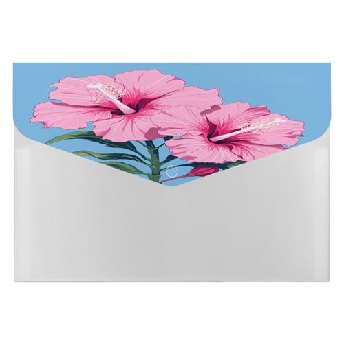 Dokumentenmappen, tragbar, zwei Hibiskusblumen, Druck-Datei-Aufbewahrungstasche, robuster Ordner, Organizer für Zuhause oder Büro von RTSEBVN