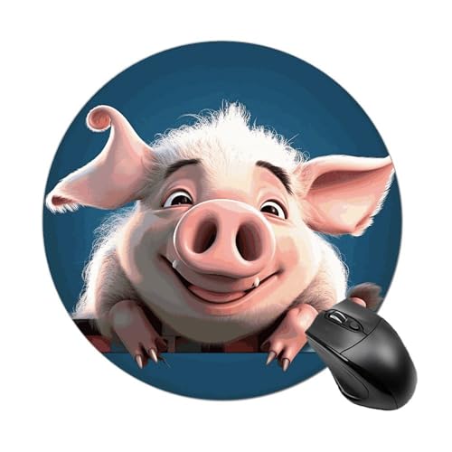 Mauspad, lustig, lächelnd, rund, Gummiunterseite, kleines Mauspad oder Büro und Zuhause Mauspad, lustig, lächelnd, rund, Gummiunterseite, kleines Mauspad oder Büro und Zuhause von RTSEBVN
