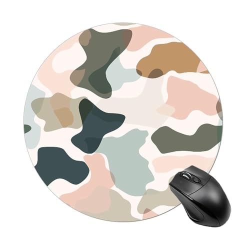 Mauspad, lustig, weich, Camouflage-Formen, rund, Gummiunterseite, kleines Mauspad oder Büro und Zuhause Mauspad, lustig, weich, Camouflage-Formen, rund, Gummiunterseite, kleines Mauspad oder Büro und Zuhause von RTSEBVN