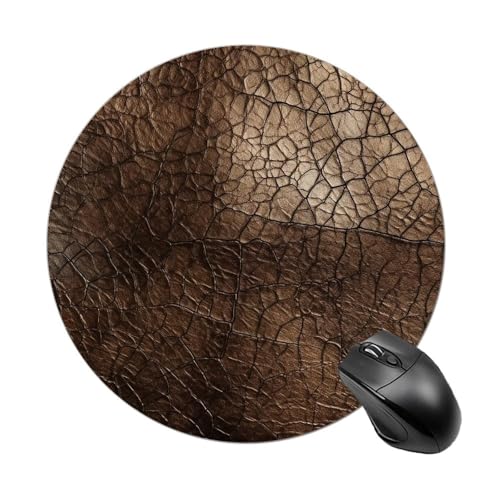 Mauspad mit lustiger Lederstruktur, rund, Gummiunterseite, kleines Mauspad oder Büro und Zuhause Mauspad mit lustiger Lederstruktur, rund, Gummiunterseite, kleines Mauspad oder Büro und Zuhause von RTSEBVN