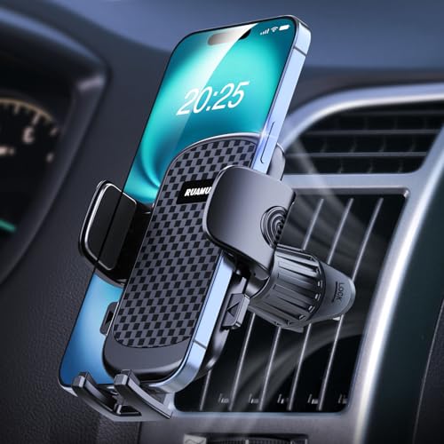 Handy-Halterung für Ihr Auto, verlängerter Metallhaken, ultrastabil, breitere Klemme und dickere Hülle, Handy-Autohalterung für iPhone 16 Pro Max 15 Plus 14 13 12 Android Samsung S24 Ultra Pixel von RUAMUAFLY