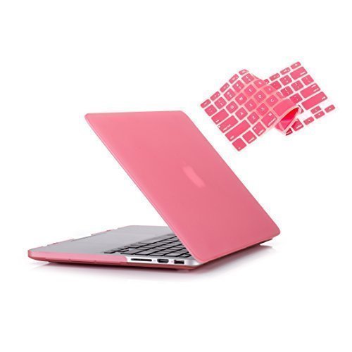 RUBAN Hülle Macbook Old Retina 15 "No CD-ROM (2012-2015) Release (A1398), Hartplastik-Hülle mit Tastaturabdeckung für das alte Macbook Pro 15" 15.4 "mit Retina-Display, Pink. von RUBAN