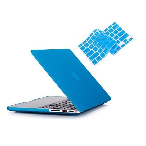 RUBAN Kunststoff Hard Case und Tastatur Cover für MacBook Pro 13 Zoll mit Retina (kein USB-C) (A1502 / A1425), Erschienen 2015/2014/2013/2012 (keine CD-ROM) - Hellblau von RUBAN