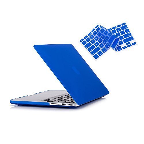 RUBAN Kunststoff Hard Case und Tastatur Cover für MacBook Pro 13 Zoll mit Retina (kein USB-C) (A1502 / A1425), Erschienen 2015/2014/2013/2012 (keine CD-ROM) - Navy Blue von RUBAN