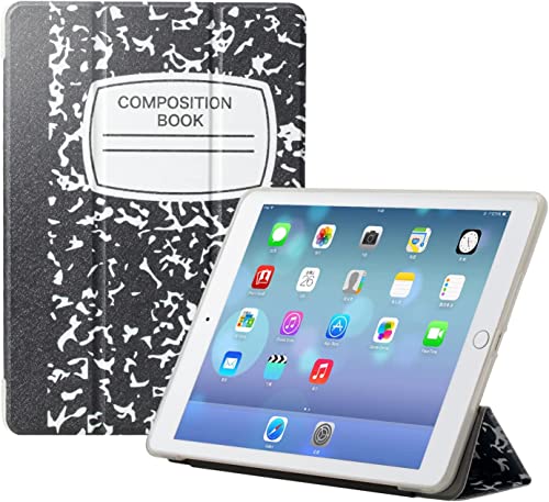 RUBAN Schutzhülle für iPad Air 2 (2014 Release) – dünne leichte Schutzhülle Smart Shell Anti-Kratzer Rutsch Flexible Weiche TPU Backcover Ständer [Auto Sleep/Wake], (Notebook Black) von RUBAN