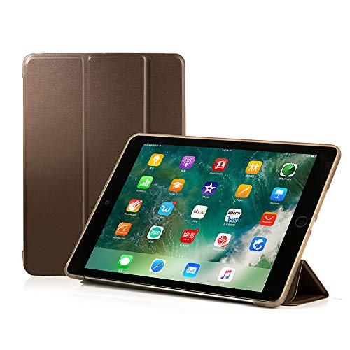 RUBAN iPad 9,7 Zoll 2017 Hülle – Ultra Slim Leichte Smart Shell Stand Cover mit Auto Wake / Sleep Funktion für Apple iPad 9,7 Zoll 2017 Release Tablet, Braun von RUBAN