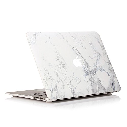 Ruban Für das alte MacBook Pro 13 A1278 Release 2012-2008, matte Kunststoff-Hartschalen-Abdeckung für MacBook Pro 13,3 Zoll mit CD-ROM (weißer Marmor) von RUBAN
