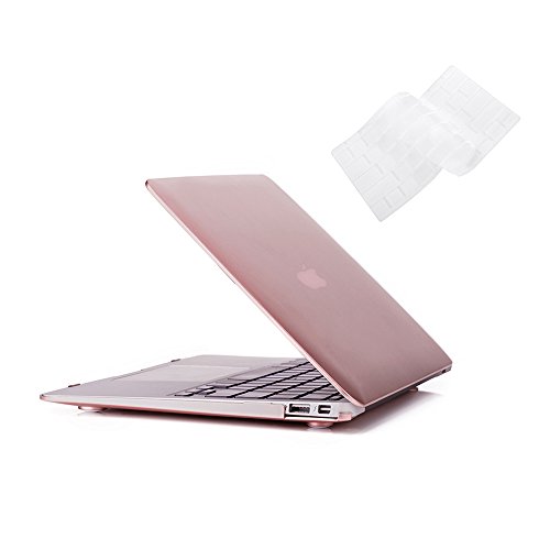 Ruban MacBook Air 13-Zoll-Tasche - Passend für frühere Generationen A1466/A1369, schlanke Hartschalen-Schutzhülle, Tastaturabdeckung, Roségold von RUBAN