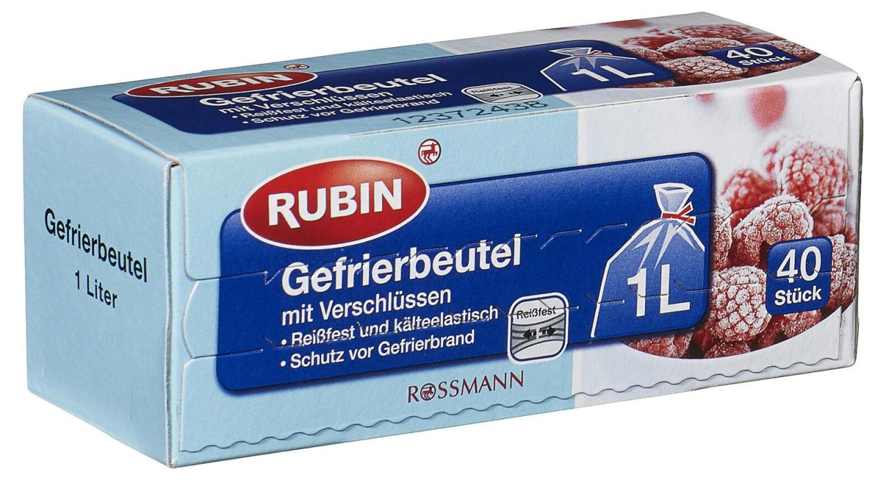 RUBIN Gefrierbeutel Polyethylen (PE) 1,0 l von RUBIN