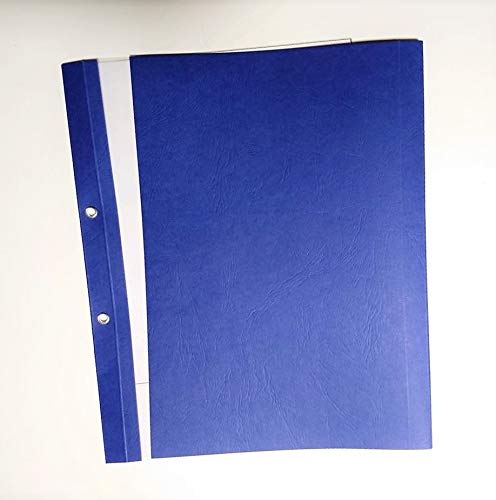 Mappe zum Ösen, DIN A4 mit transparent satinierter Vorderseite, Rückseite Lederoptik königsblau, VPE = 50 Stück, (Nr. 2 : 16-40 Blatt) von RUC