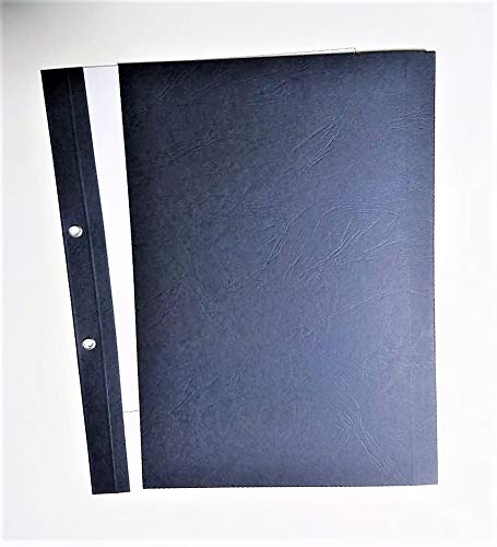 Mappe zum Ösen, DIN A4 mit transparent satinierter Vorderseite, Rückseite Lederoptik nachtblau, VPE = 50 Stück (Nr. 3 : 41-65 Blatt) von RUC