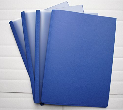 Thermobindemappen Lederstruktur blau/satiniert, VPE = 50 Stück (1,5 mm 1-10 Blatt) von RUC