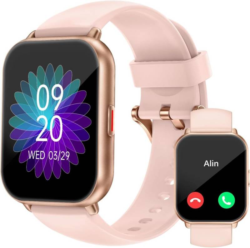 RUIMEN H1 Smartwatch (4.7 cm, Android iOS), Telefonfunktion Fitness Tracker 110 Sportmodi Gesundheitsmonitoring von RUIMEN