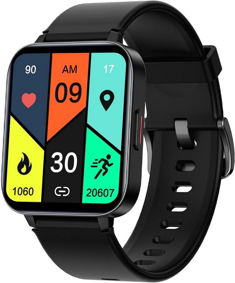 RUIMEN Smartwatch (1,69 Zoll, Android iOS), 1.69 Touchscreen Smartwatch IP68 Waterproof Fitness Tracker"" von RUIMEN