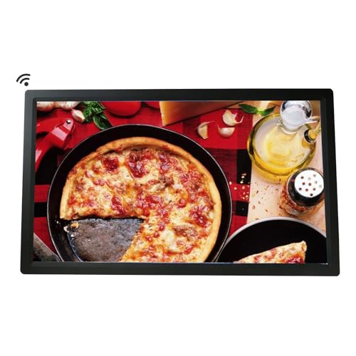32 Zoll großer digitaler Bilderrahmen, IPS-Full-HD-Bildschirm, Timer ein- und ausschaltbar, Wandmontage, einfach einzurichten (Color : Black, Size : with wifi) von RUIRUME
