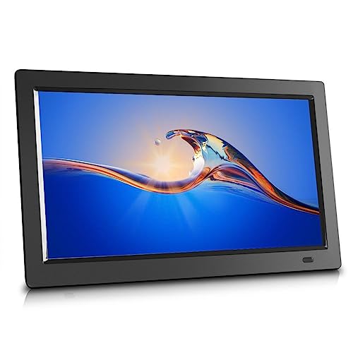 Digitaler Fotorahmen, 22-Zoll-Digitalfotorahmen Digitaler Fotorahmen mit 32 GB Speicher und SD-Kartensteckplatz, IPS-HD-Bildschirm – Leitfaden for Geschenke for Vatertag (Color : Black) von RUIRUME