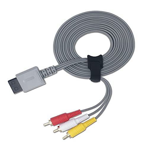 RUITROLIKER AV Kabel 10ft/3m TV Verbundkabel Retro 3 RCA Verlängerungskabel mit Wickler für Wii Wii U Konsole von RUITROLIKER