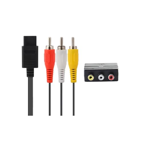 RUITROLIKER Audio-Video-Composite-TV-Kabel mit 3 RCA auf Scart-Adapter, kompatibel mit N64 SNES NGC Konsole, 1,8 m RUITROLIKER Audio-Video-Composite-TV-Kabel mit 3 RCA auf Scart-Adapter, kompatibel mit N64 SNES NGC Konsole, 1,8 m von RUITROLIKER
